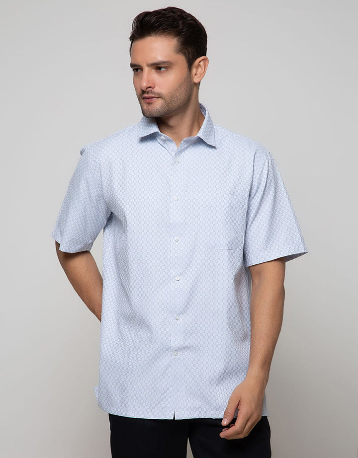 Cole Short Sleeve Shirt Checks Regular Point Collar