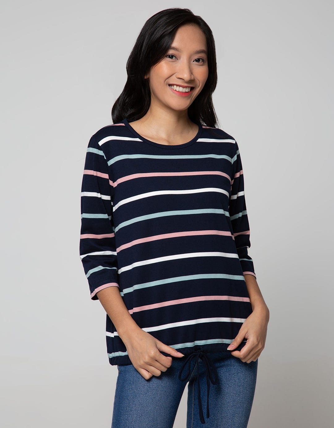 Connexion T-Shirt Drawstring Stripes Colorful