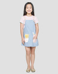 Little M Short Sleeve Midi Dress Overall Chambray Cup Pocket