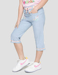 Little M Long Pants Chambray With Printed Belt