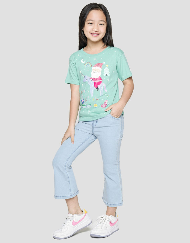 Little M Denim Long Pants Flare Cut