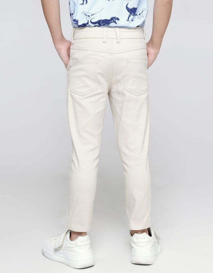 Little M Long Pants Woven Stretch Button Waist