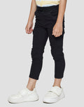 Little M Long Pants Woven Reguler Rib Stretch
