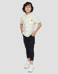 Little M Long Pants Woven Reguler Rib Stretch