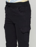 Little M Long Pants Woven Reguler Rib Stretch