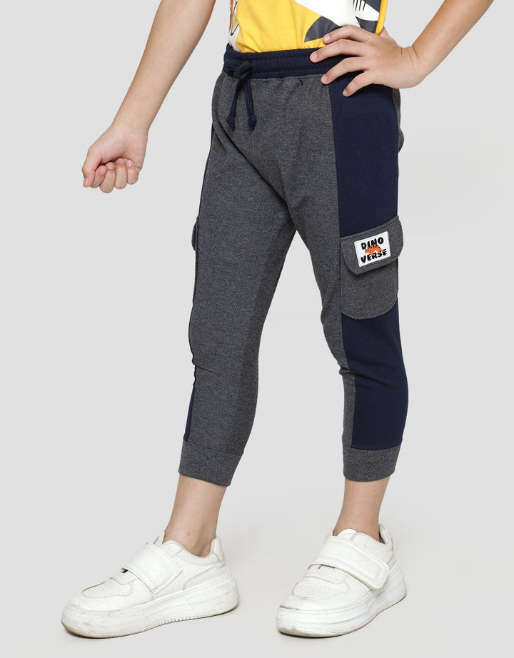 Little M Long Pants Knit Jogger Combination Texture And Terry