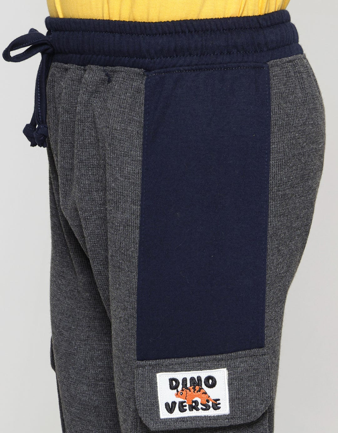 Little M Long Pants Knit Jogger Combination Texture And Terry