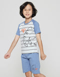 Little M Elephant Raglan Set Pakaian Anak Laki-laki