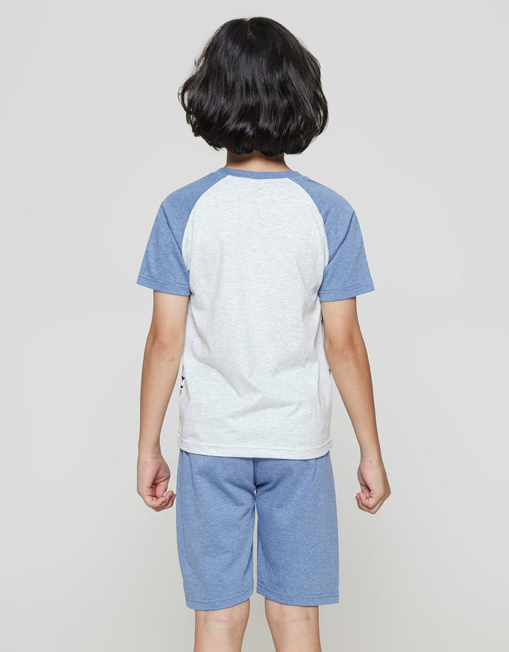 Little M Elephant Raglan Set Pakaian Anak Laki-laki