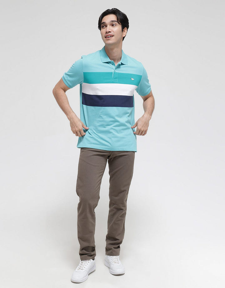 Walrus Stripes Series Polo Shirt Pria