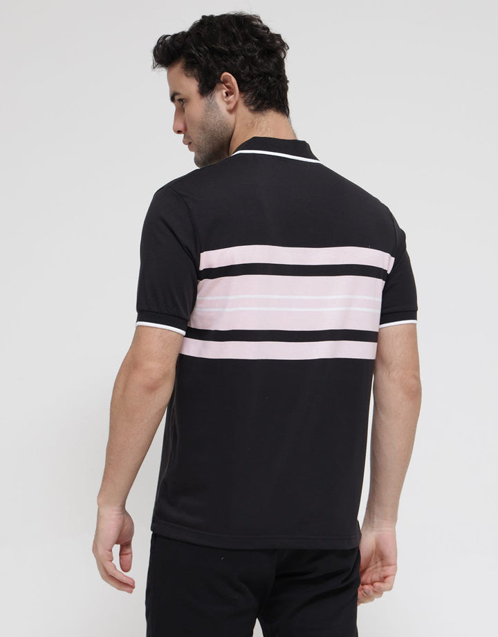 Walrus Stripe Accent Kaos Polo Shirt Pria