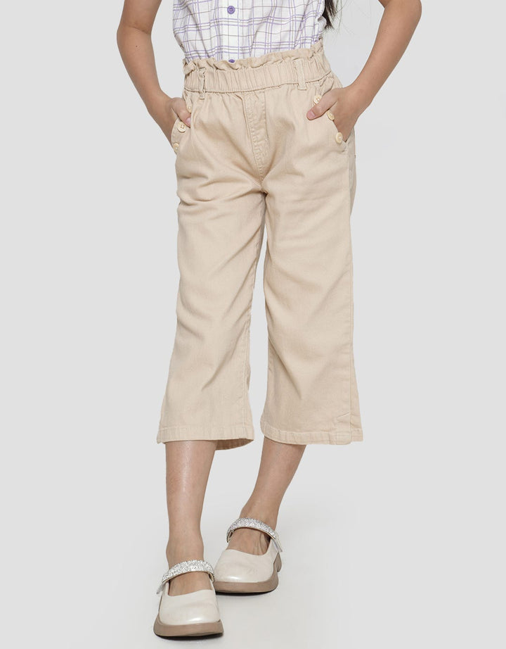 Little M Crinkle Waist Girls Long Pants