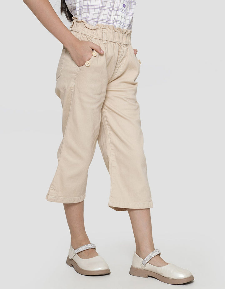 Little M Crinkle Waist Girls Long Pants