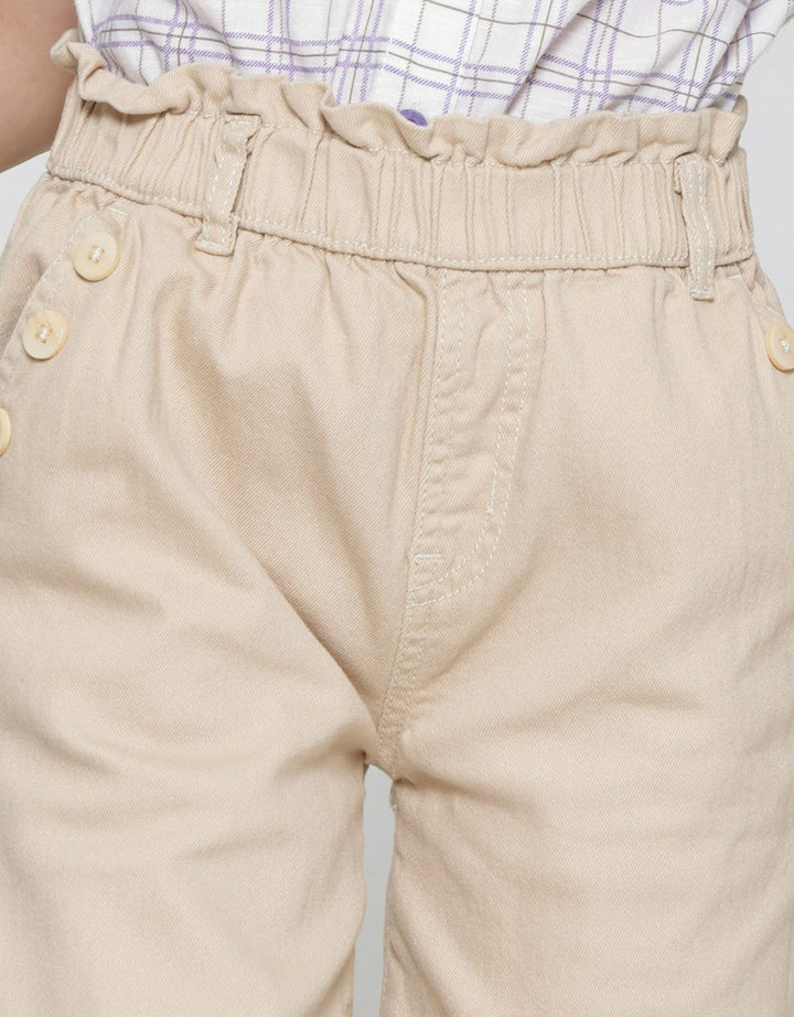 Little M Crinkle Waist Girls Long Pants