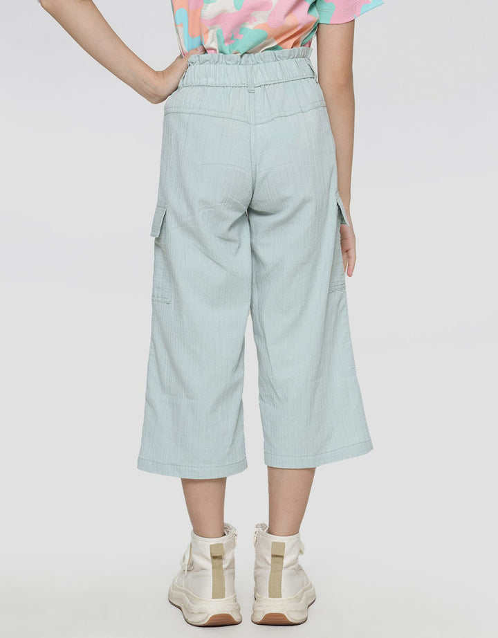 Little M Texture Cargo With Belt Girls Culottes Pants