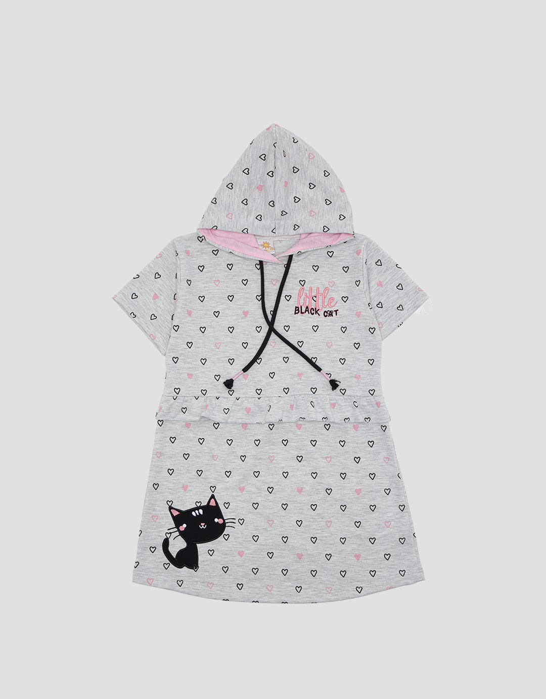 Little M Baetob Cat Hoodie Dress for Girls
