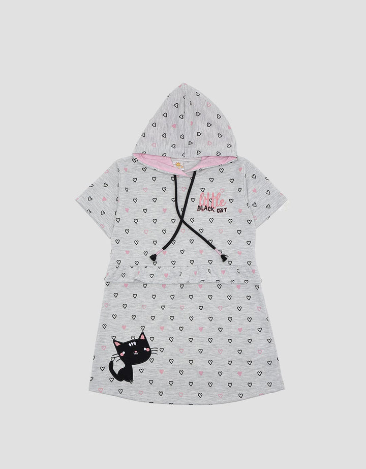 Little M Baetob Cat Hoodie Dress for Girls