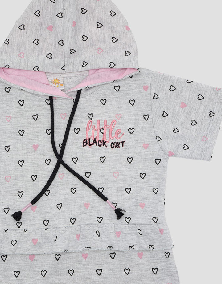 Little M Baetob Cat Hoodie Dress for Girls