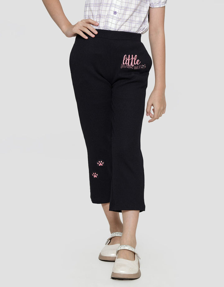 Little M Long Pants Rib Aplikasi Bordir