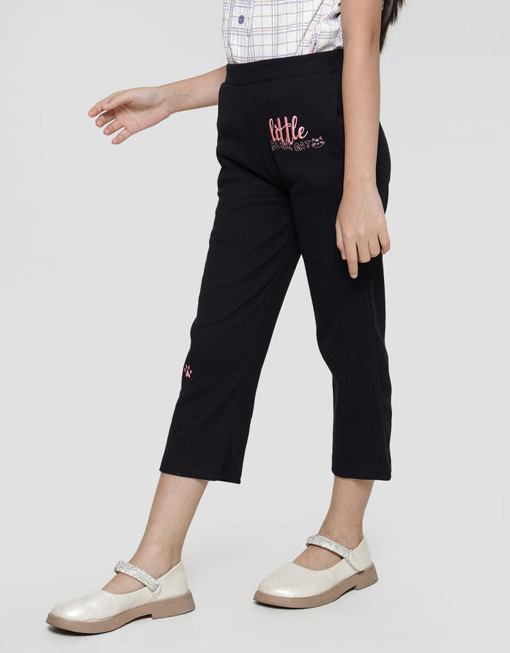 Little M Long Pants Rib Aplikasi Bordir