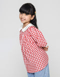 Little M Long Sleeve Midi Dress Woven Box Rabbit Collar