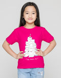 Little M Cat Tree Xmas Kaos Anak Perempuan