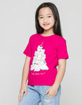 Little M Cat Tree Xmas Kaos Anak Perempuan