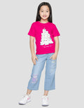 Little M Cat Tree Xmas Kaos Anak Perempuan