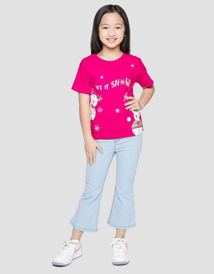Little M Snow Chd Xmas Kaos Anak Perempuan
