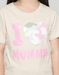 Little M Short Sleeve T-Shirt Print Love Mommy Camo