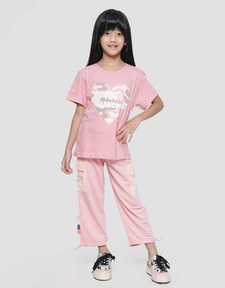 Little M Kaos Lengan Pendek Anak Perempuan Print I Love Grandma
