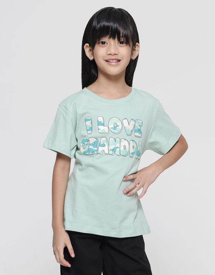 Little MI Love Grandpa Girls T-Shirt