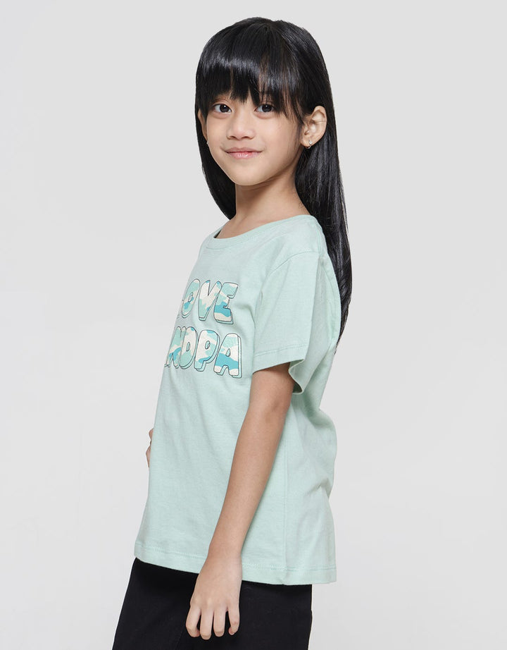 Little MI Love Grandpa Girls T-Shirt