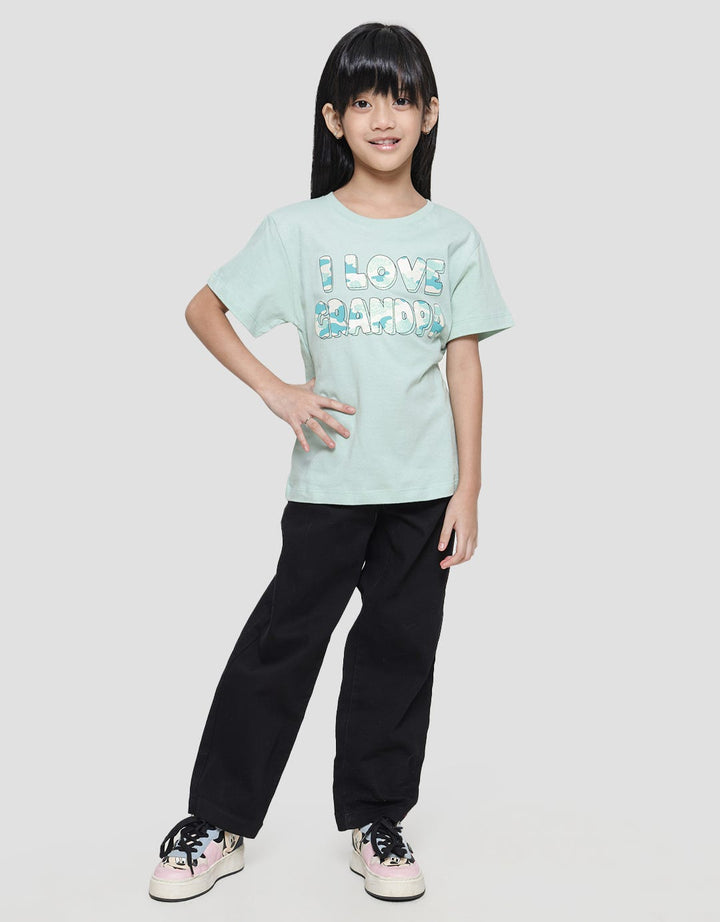 Little MI Love Grandpa Girls T-Shirt