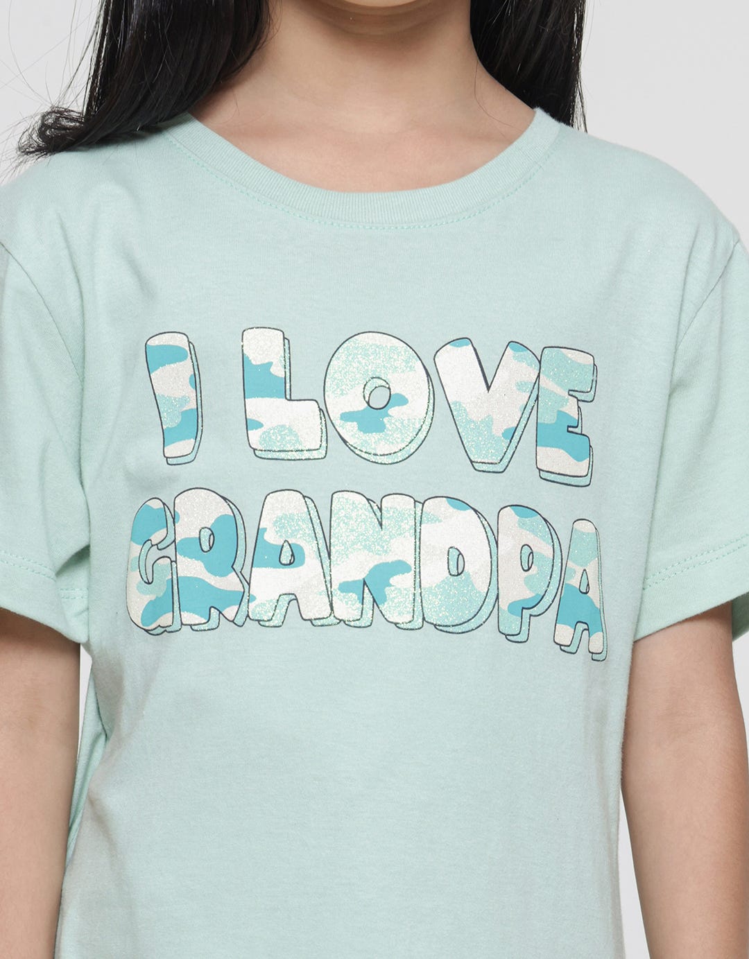 Little MI Love Grandpa Girls T-Shirt