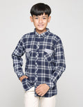 Aero Flannel Check Boys Long Shirt