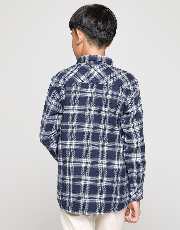 Aero Flannel Check Boys Long Shirt