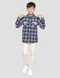 Aero Flannel Check Boys Long Shirt