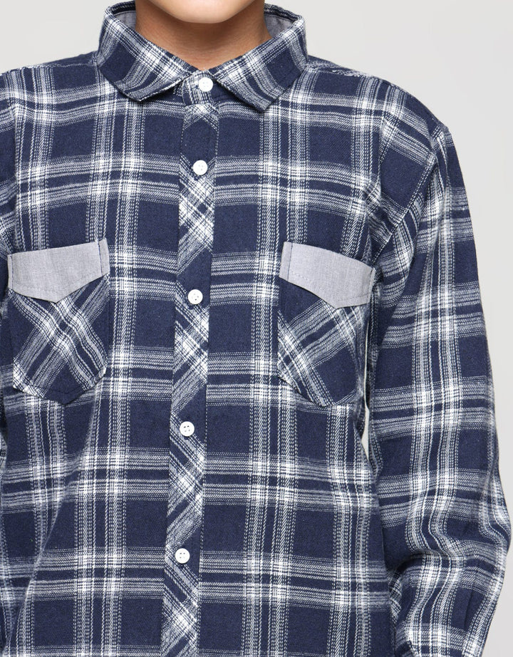 Aero Flannel Check Boys Long Shirt