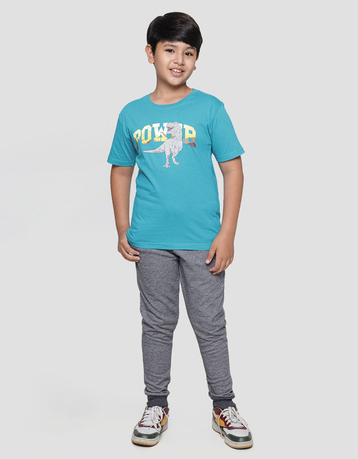 Aero Power Dino Print Kaos Anak Laki-laki