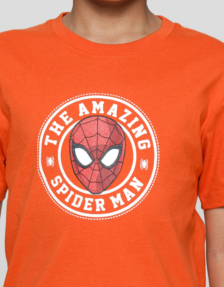 Marvel Spiderman Face Circle Boys T-Shirt