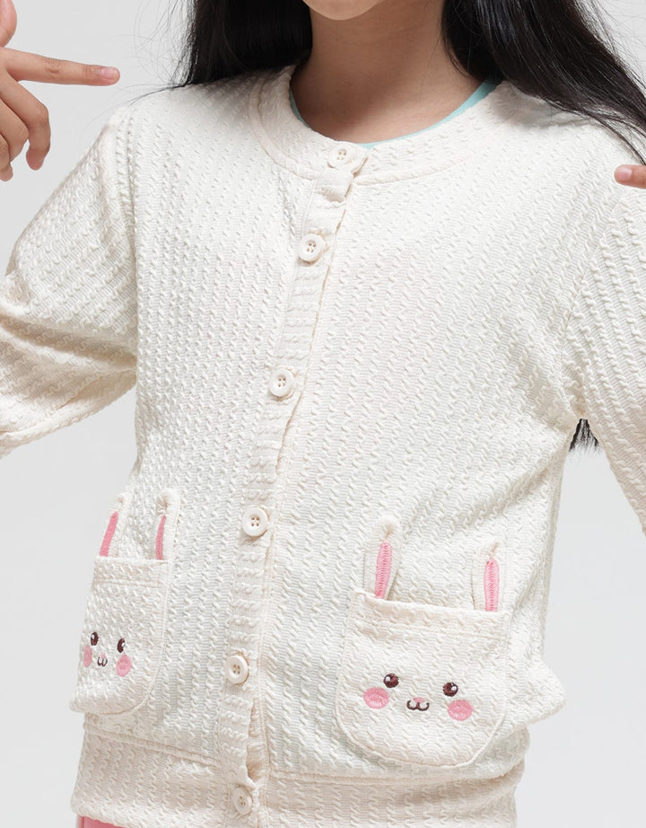 Little M Cardigan Texture Bunny Kantong
