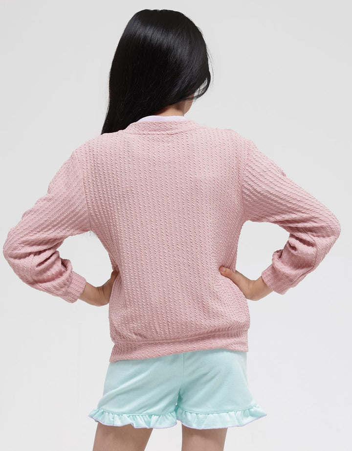 Little M Cardigan Texture Unicorn Kantong