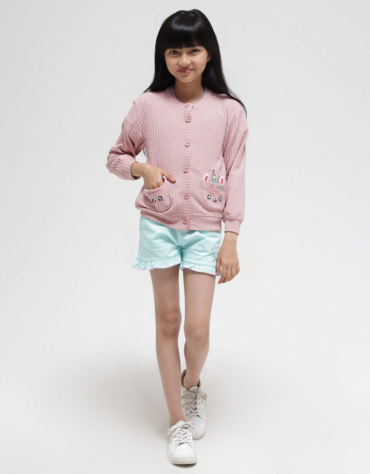 Little M Cardigan Texture Unicorn Kantong