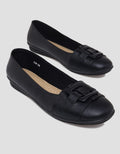 St. Yves Ballerinas Woman Round Toe Belt Accent
