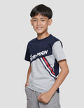 Marvel Spd Amazing Cutsewn Stripe Diagonal Kaos Lengan Pendek Anak Laki-Laki