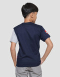 Marvel Spd Amazing Cutsewn Stripe Diagonal Kaos Lengan Pendek Anak Laki-Laki