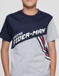 Marvel Spd Amazing Cutsewn Stripe Diagonal Kaos Lengan Pendek Anak Laki-Laki