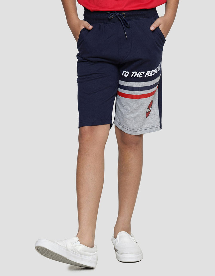 Marvel Spiderman Cutsewn Face Boys Knit Shorts