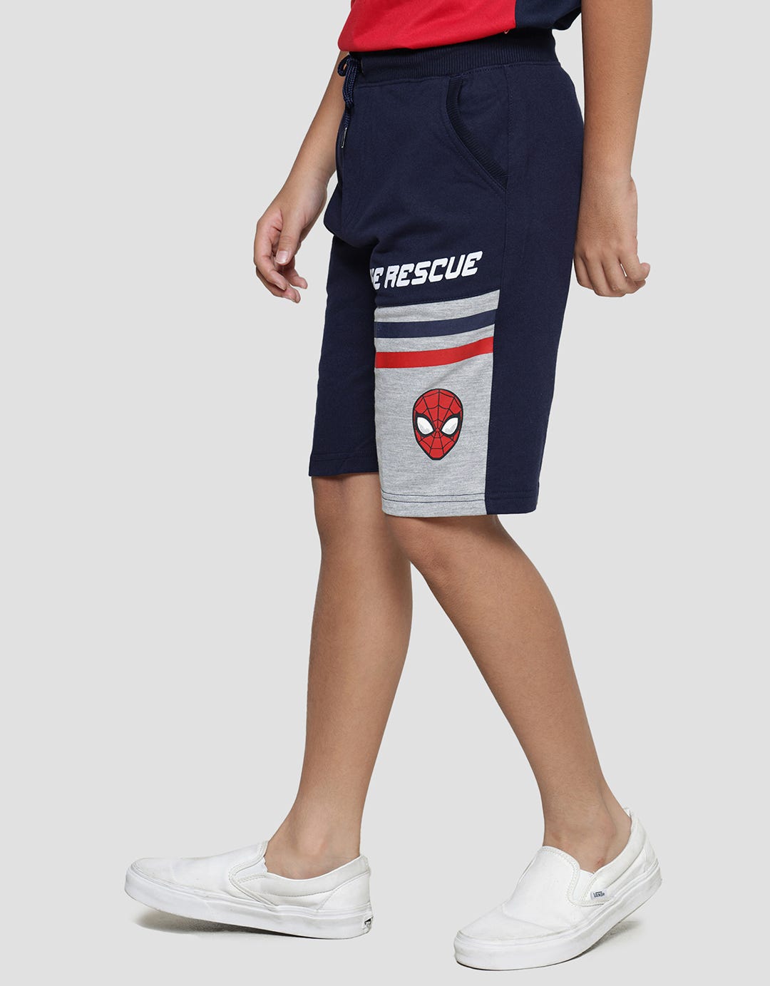 Marvel Spiderman Cutsewn Face Boys Knit Shorts